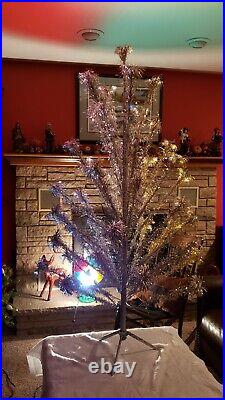 Vintage Aluminum Christmas Tree 66 with Color Wheel Original Boxes