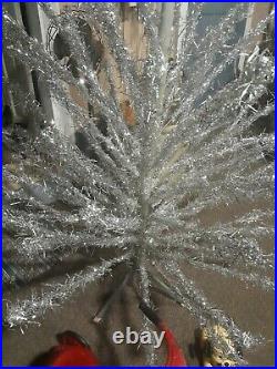 Vintage Aluminum Christmas Tree 6ft Silver 65 Branches Beautiful No Box