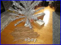 Vintage Aluminum Christmas Tree 7 Foot 61 Branch with Box (K323)