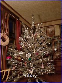 Vintage Aluminum Christmas Tree 7 to 8 Ft With 100 Branches