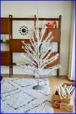 Vintage Aluminum Christmas Tree MID Century Stainless Silver Warren Nearly 6
