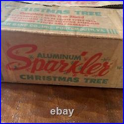 Vintage Aluminum Christmas Tree Mid Century Sparkler Star Band W-498 3.5