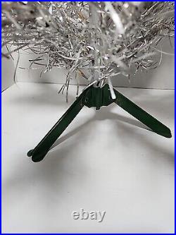 Vintage Aluminum Christmas Tree Pom Pom Branch Tabletop Desk top Holiday decor