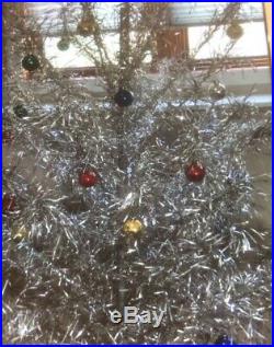 Vintage Aluminum Christmas Tree silver 6 feet tall FREE SHIPPING ONLY TO USA