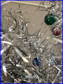 Vintage Aluminum Christmas Tree silver 6 feet tall FREE SHIPPING ONLY TO USA