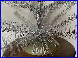 Vintage Aluminum Christmas tree 45 or 115 cm, Retro Shiny Silver Feather tree