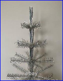 Vintage Aluminum Christmas tree 45 or 115 cm, Retro Shiny Silver Feather tree