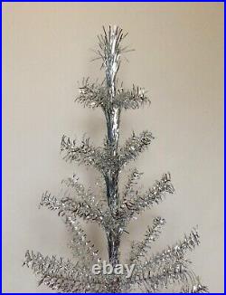 Vintage Aluminum Christmas tree 46 or 117 cm, Retro Shiny Silver Feather tree