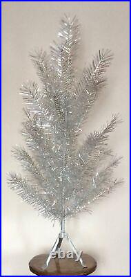 Vintage Aluminum Christmas tree 50 or 125 cm, Retro Shiny Silver Feather tree