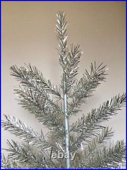 Vintage Aluminum Christmas tree 51 or 130 cm, Retro Shiny Silver Feather tree