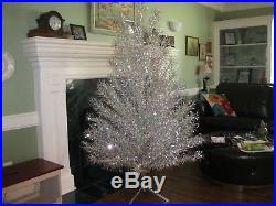 Vintage Aluminum Christmas tree 6 &1/2 foot United States Silver Tree Co. NICE