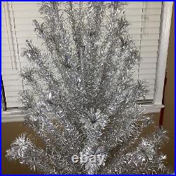 Vintage Aluminum Rotating 77 Christmas Tree With Lighted Base & Color Wheel