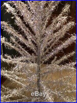 Vintage Aluminum Silver Christmas Tree 5 feet Ft