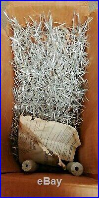 Vintage Aluminum Silver Taper Christmas Tree 6 Foot with 106 OR 108 Branches