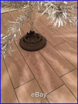 Vintage Aluminum Silver Tinsel 6 Ft. Christmas Tree with Box Evergleam