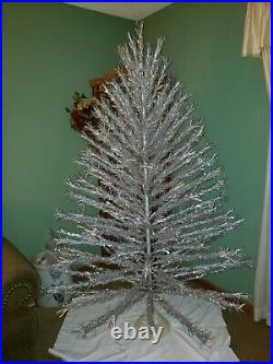 Vintage Aluminum Taper Christmas Tree, 6 1/2 FT, 155 Branches