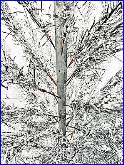 Vintage Aluminum Tinsel Christmas Tree 56' 84 Branches AS IS
