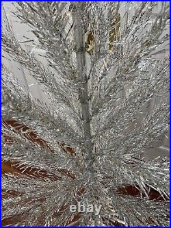 Vintage Beautiful Super SHINY 7' Silver Aluminum Christmas Tree