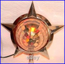 Vintage Bradford SILVER Celestial Christmas Tree Star Motion Rotating STARS L 38