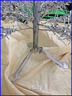 Vintage Christmas Tree Aluminum Silver Metallic 3.5 Foot