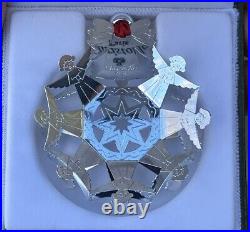 Vintage Christofle Paris Christmas Tree Ornament Silver Plate Angels 1995 NEW