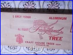 Vintage Craft House Fairyland 6.5 Foot Aluminum Christmas Tree withBox & Stand