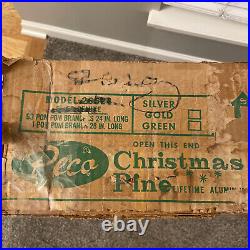 Vintage Deluxe Pom 91 Branch Aluminum 6 Ft Christmas Tree in Box COMPLETE
