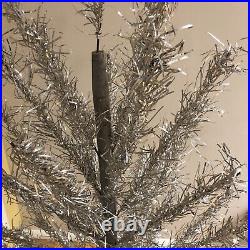 Vintage E. S. Swirl Aluminum Taper Christmas Tree 6' 67 Branches with Box EXC