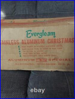 Vintage EVERGLEAM 91 Branch Stainless Aluminum 6 Ft. Christmas Tree Tripod Stand