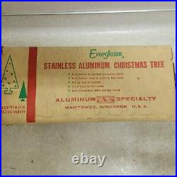 Vintage Evergleam 4' Aluminum Christmas Tree With Color Wheel
