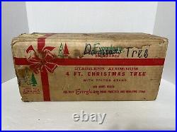 Vintage Evergleam 4 Ft. Silver aluminum christmas tree, Orig. Box