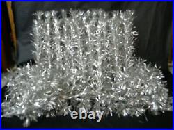 Vintage Evergleam 6 Foot Stainless Aluminum Pom Christmas Tree 91 (89) Branches