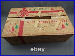 Vintage Evergleam 6 Ft. 94 Branch Aluminum Christmas Tree CIB Branches NM Clean