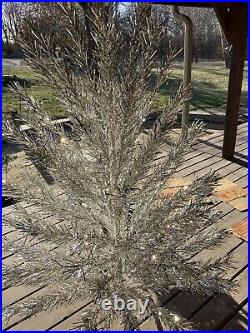 Vintage Evergleam 6 Ft Tall Deluxe 94 Branch Stainless Aluminum Christmas Tree