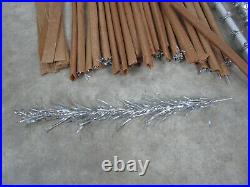 Vintage Evergleam 6FT Stainless Aluminum Christmas Tree 46 Branch but missing 12