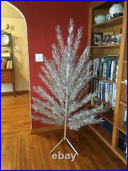 Vintage Evergleam Aluminum 6 FT, 55 Branch Christmas Tree
