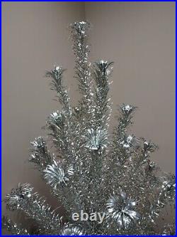 Vintage Evergleam Aluminum 6 Ft 94 Branch Silver Christmas Tree Stand Box