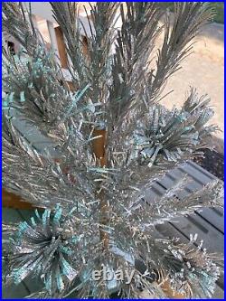 Vintage Evergleam Aluminum Christmas Tree 4Ft, Fountain Style, 55 Branches
