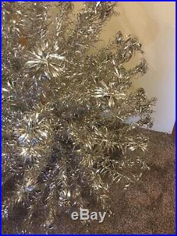 Vintage Evergleam Aluminum Silver Christmas Tree 6 Foot with 94 Branches