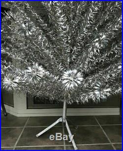 Vintage Evergleam Aluminum Silver Christmas Tree 6 Foot with 94 Branches IN BOX