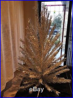 Vintage Evergleam Mid Century Silver Aluminum Christmas Tree, 6 FT, 94 Branches