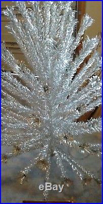 Vintage Evergleam Model 4606 Silver Aluminum Christmas Tree, 6 FT, 94 Branches