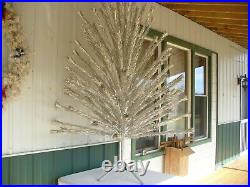 Vintage Evergleam Pom Pom Fountain 7 Ft. Aluminum Christmas Tree 94 Branches