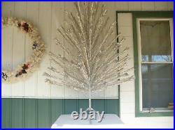Vintage Evergleam Pom Pom Fountain 7 Ft. Aluminum Christmas Tree 94 Branches
