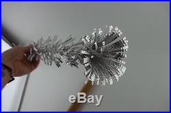 Vintage Evergleam Silver Aluminum Pom-Pom Christmas Tree 8' Ft 121 Branch 4708