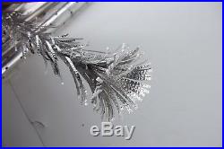 Vintage Evergleam Silver Aluminum Pom-Pom Christmas Tree 8' Ft 121 Branch 4708