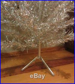 Vintage Evergleam Silver Stainless Aluminum Christmas Tree 6' F 46 Branch PomPom