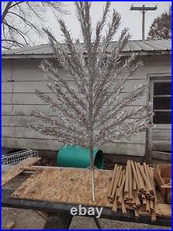 Vintage Evergleam Stainless Aluminum Christmas Tree 6 Foot Tall 55 Branch IOB