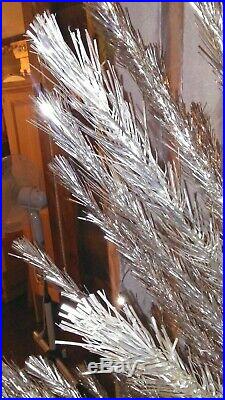 Vintage FAIRYLAND Aluminum Silver Christmas Tree 7 1/2 Foot with 121 Branches