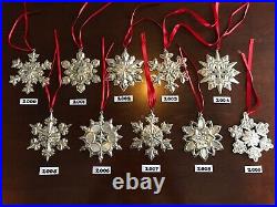 Vintage Gorham Sterling Silver Snowflake Ornament 1970 2018 Annual Christmas